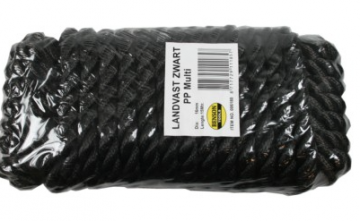 Touw Landvast 16x15mtr zwart